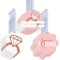 Big Dot of Happiness Bride Squad - Assorted Hanging Rose Gold Bridal Shower or Bachelorette Party Favor Tags - Gift Tag Toppers - Set of 12